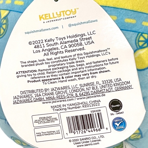 SQUISHMALLOWS Official Kellytoy Plush 6.5 Inch Pompompurin by Sanrio NWT - Picture 6 of 8